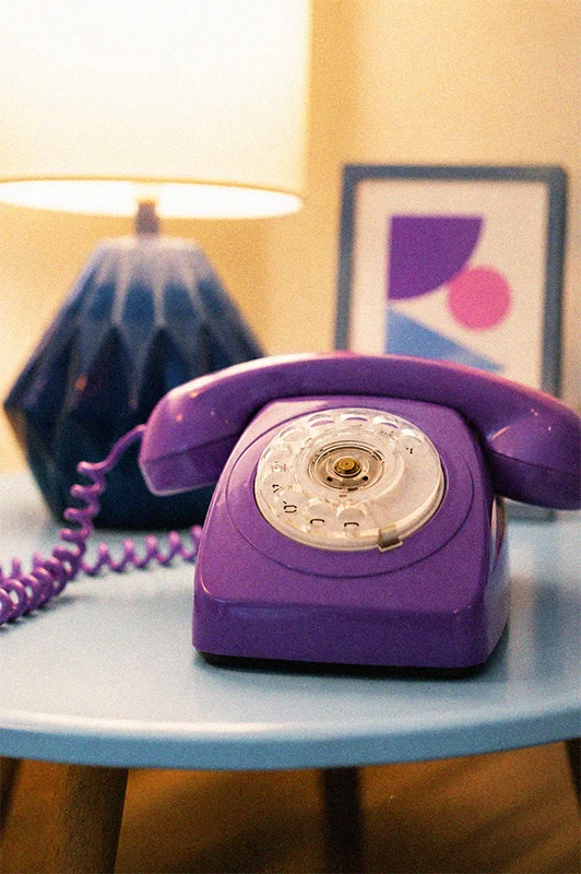 Vintage purple phone